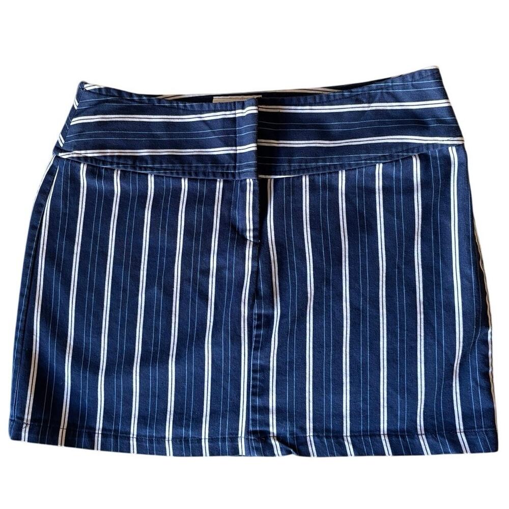 Vintage y2k mini skirt, striped, micro mini